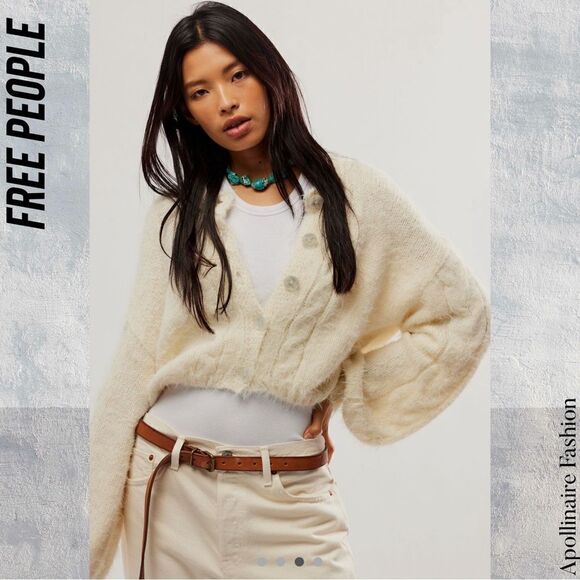 FREE PEOPLE WILLOW CARDI IN YOFU COMBO LARGE NEW - Picture 1 of 10